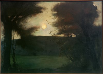 Moonrise Over Grunewald Lake (Moon Landscape) by Lesser Ury